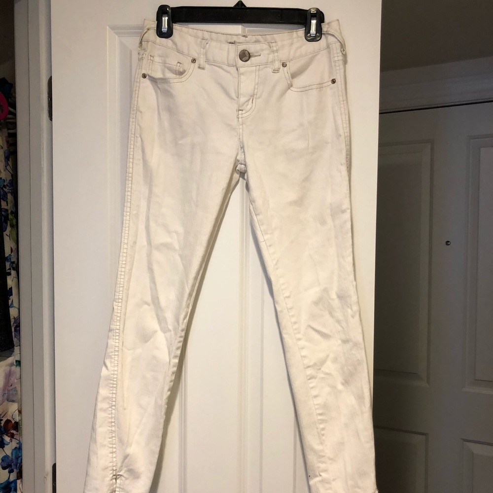 Free people cream colored jeans